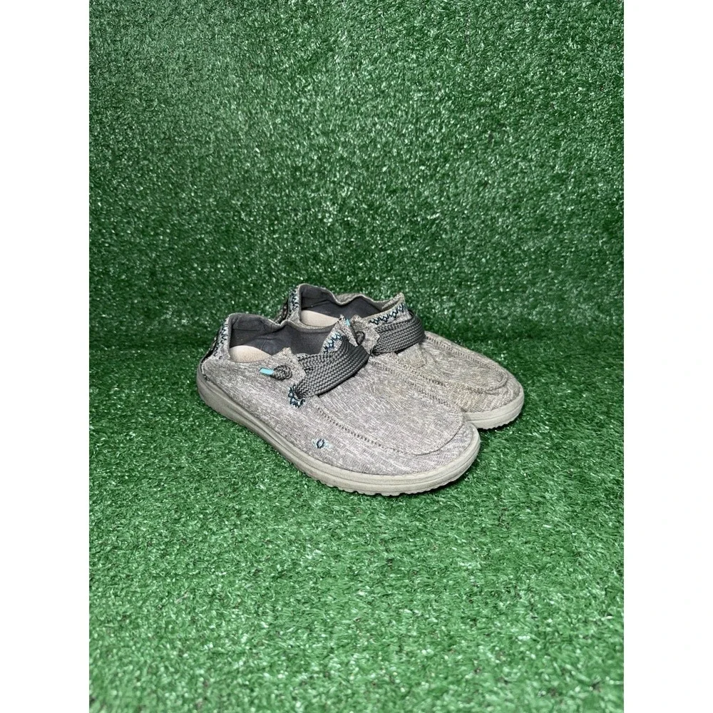 Hey‎ Dude Wendy Women Size 6 Grey Aztec Hippie Shoes Comfort Slip On Loafer
